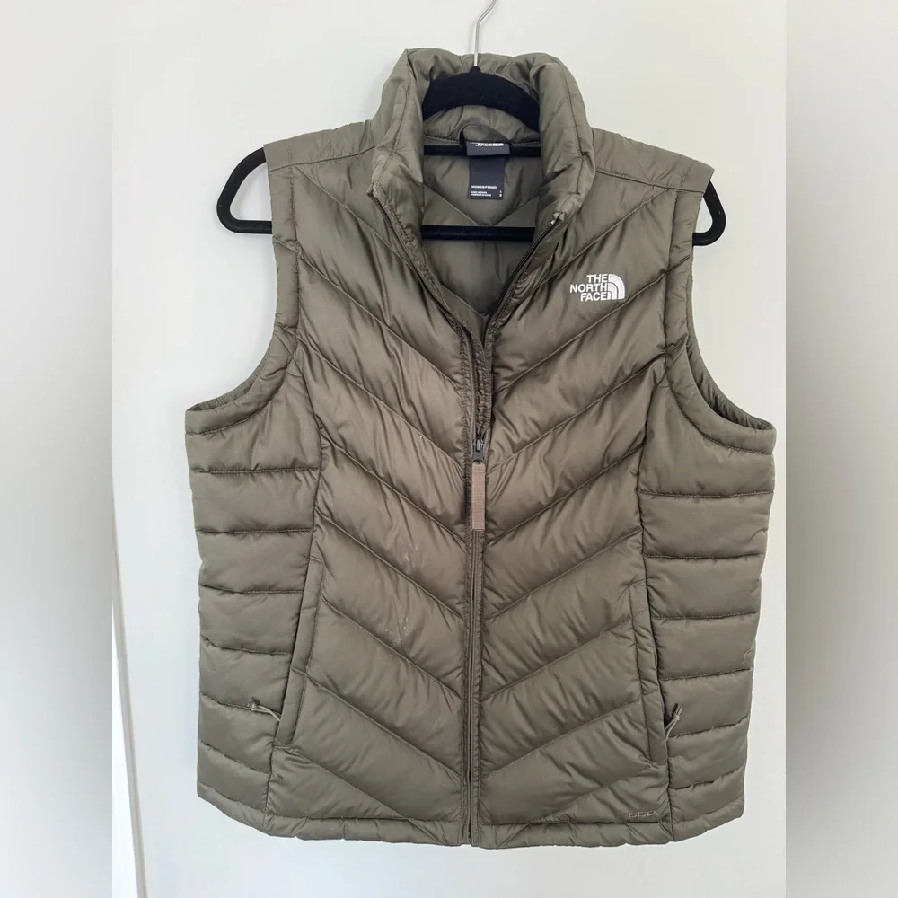 The North Face 550 olive green vest. Like new! - Picture 2 of 4